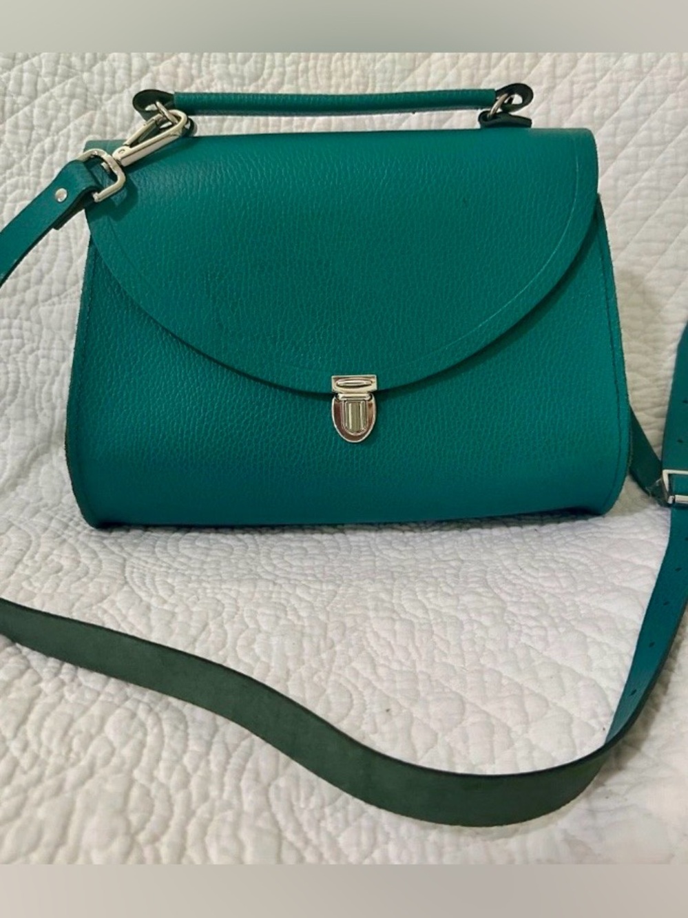 NWOT Cambridge Satchel Company North Sea Teal Green Poppy Bag